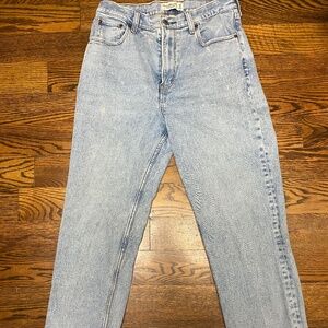 Abercrombie and fitch curve love ultra high rise ankle straight jean
